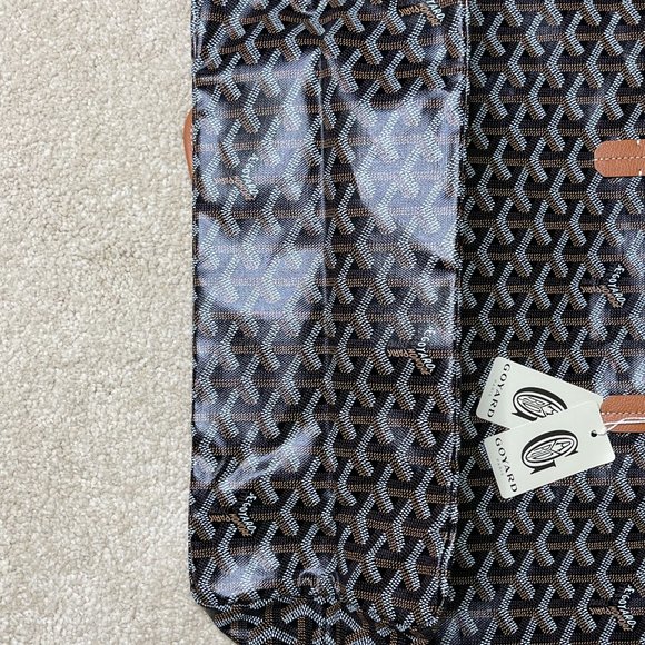 Goyard PM Saint Louis Black/Tan Classic Tote - New with Tags - Picture 4 of 9